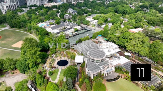 CLIP 11 - Atlanta, GA Vol. 2 - looking down on Atlanta Bontanical Garden beside Piedmont Park
