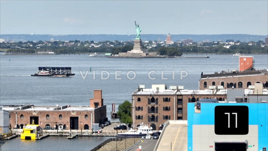 CLIP 11 - New York, NY Vol 2. - Statue of Liberty seen from Staten Island