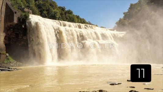 CLIP 11 - Rochester, NY Vol. 6 - beautiful view of Lower Falls from Genesee River