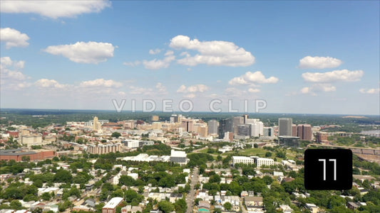 CLIP 11 - Richmond, VA Vol. 1 - flying over urban landscape towards city skyline