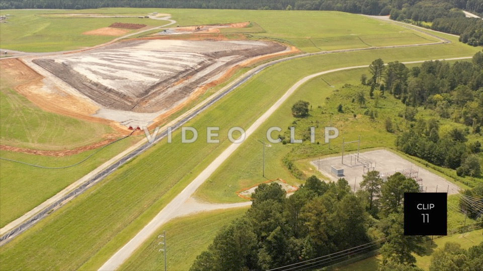 CLIP 11 - Plant Bowen, GA waste treatment yard beside coal-fired power plant