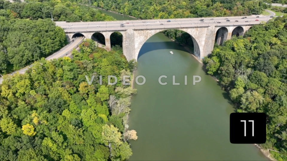 CLIP 11 - Rochester, NY Vol. 4 - Veterans Memorial Bridge with view of arches