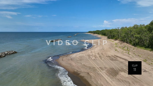 Stock Video Presque Isle State Park Erie PA