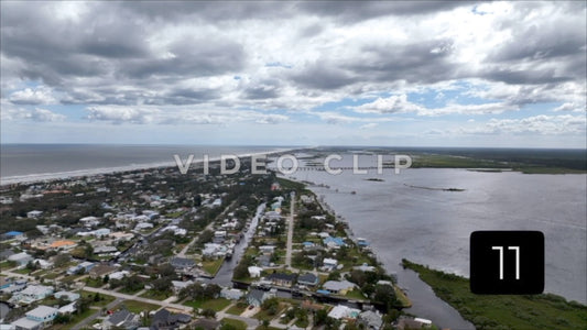 CLIP 11 - St Augustine, Florida looking toward Crescent Beach