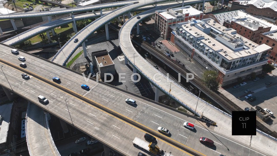 CLIP 11 - Richmond, VA cars traveling on Interstate 95 through downtown