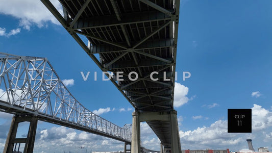 CLIP 11 - New Orleans, LA underneath Crescent City Connection Bridge