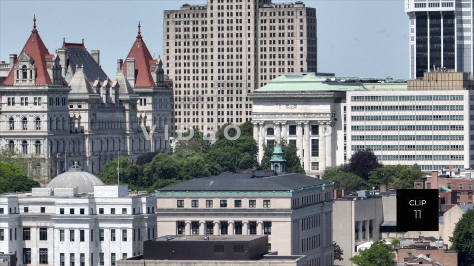 CLIP 11 - Albany, NY close up of downtown historical architecture
