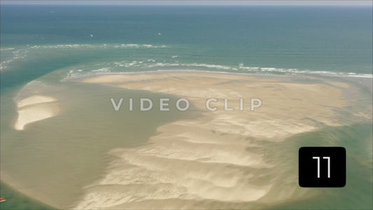 CLIP 11 - Cherry Grove Beach, SC beautiful sand bar at low tide at North inlet
