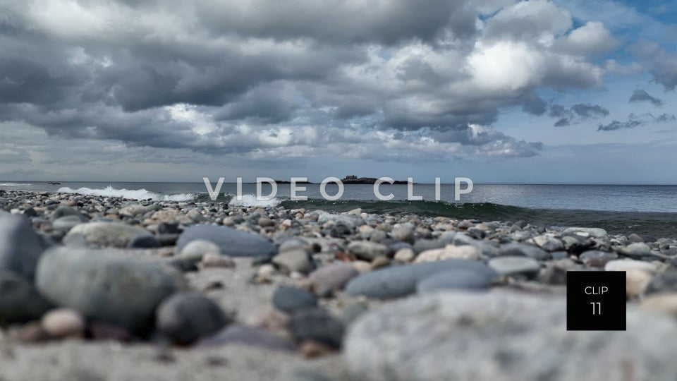 stock video Black Rock Island in Massachusetts Bay near Boston