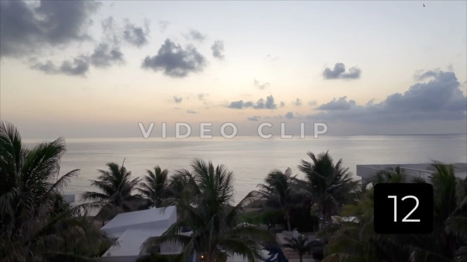 CLIP 12 - Isla Mujeras, Mexico sunrise and seaside villas in Caribbean