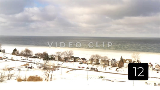 CLIP 12 - Winter Vol. 3 - Winter Lake Ontario frozen shoreline