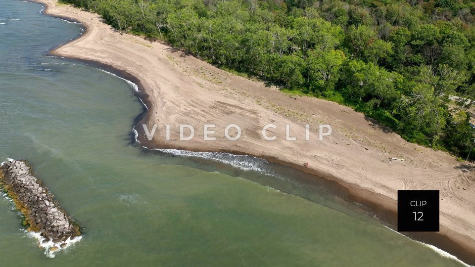 Stock Video Presque Isle State Park Erie PA