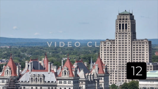 CLIP 12 - Albany, NY Vol. 1 - close up of Historic State Capitol, 19th-century architecture