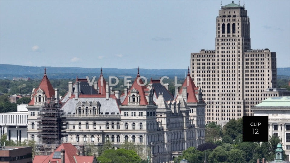 CLIP 12 - Albany, NY close up of Historic State Capitol, 19th-century architecture
