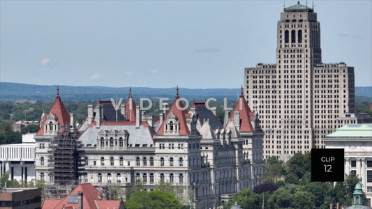CLIP 12 - Albany, NY close up of Historic State Capitol, 19th-century architecture