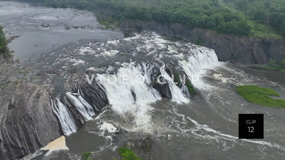 cohoes falls new york state stock video