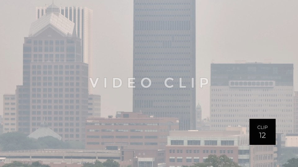 stock video canadian wildfire smoke rochester New York