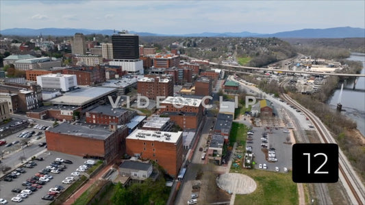 CLIP 12 - Lynchburg, VA Vol. 1 - close flight over downtown office buildings