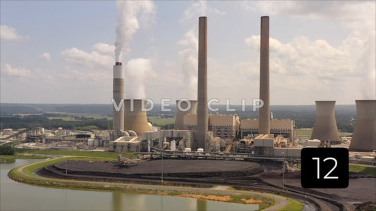 CLIP 12 - Plant Bowen, GA Steam and emissions from smoke stacks