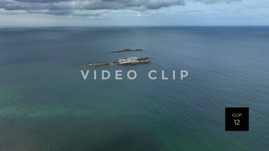 stock video Black Rock Island in Massachusetts Bay near Boston