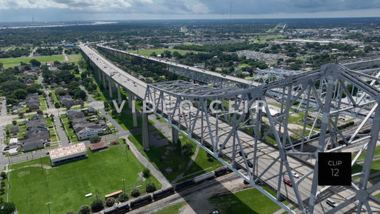 CLIP 12 - New Orleans, LA traffic crossing Crescent Connection Bridge