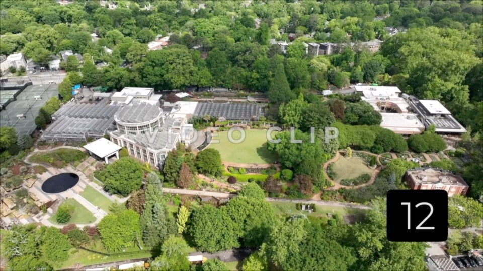 CLIP 12 - Atlanta, GA Vol. 2 - drone view of Atlanta Botanical Garden by Piedmont Park
