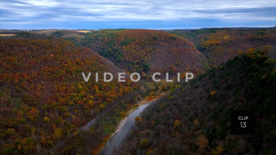 CLIP 13 - Pennsylvania Grand Canyon slowly flying over Canyon