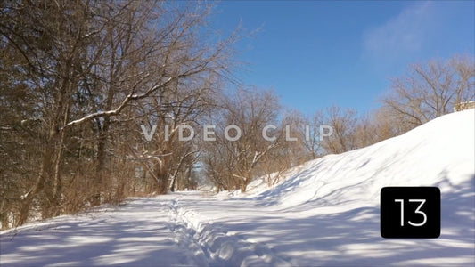 CLIP 13 - Winter Vol. 5 - Hiking and snow mobile trail in public park