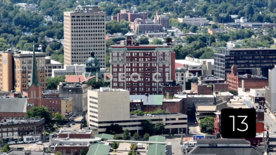 CLIP 13 - Binghamton, NY downtown architecture and streets
