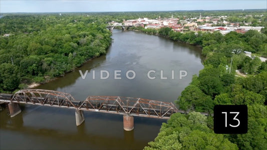CLIP 13 - Selma, AL backing up over Alabama River as train crosses