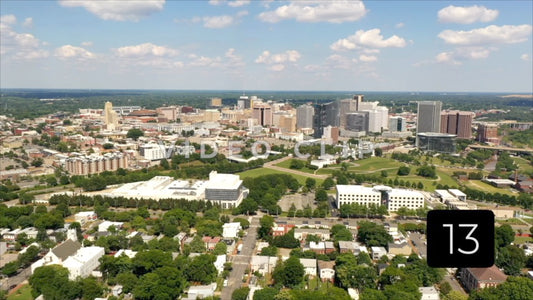CLIP 13 - Richmond, VA Vol. 1 - landscape with urban neighborhoods and view of city on the horizon