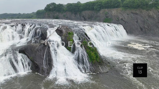 cohoes falls new york state stock video