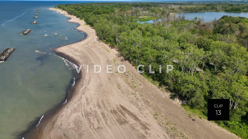 Stock Video Presque Isle State Park Erie PA