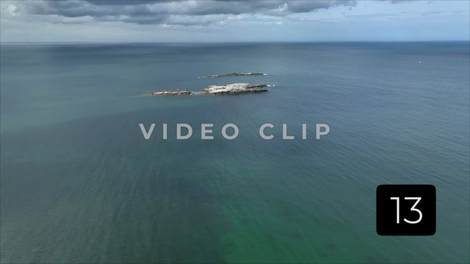 CLIP 13 - Aerial of Massachusetts Bay with view of Black Rock Islands