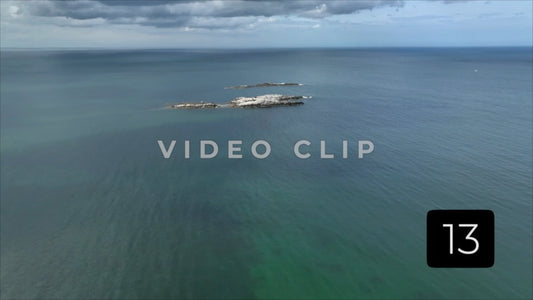 CLIP 13 - Aerial of Massachusetts Bay with view of Black Rock Islands