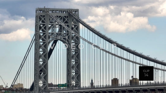 CLIP 14 - New York, NY George Washington Bridge support tower top down view