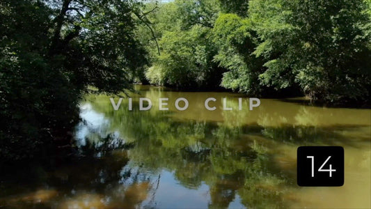CLIP 14 - Yellow River - quiet, peaceful water flowing through beautiful forest