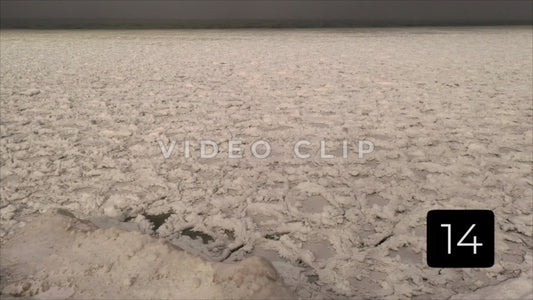 CLIP 14 - Winter Vol. 3 - Winter Lake Ontario flying over pancake ice by the frozen shoreline