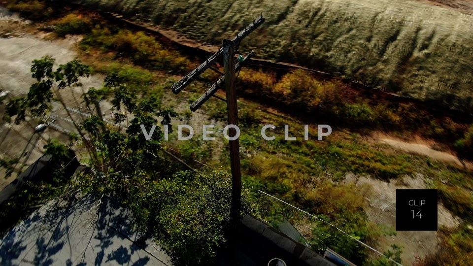 CLIP 14 - Atlanta, GA Spinning around old telephone pole