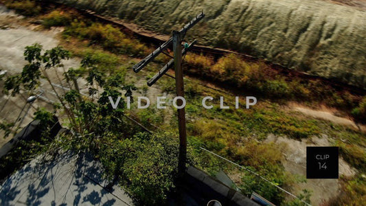 CLIP 14 - Atlanta, GA Spinning around old telephone pole