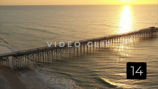 CLIP 14 - Pawleys Island, SC sunrise with dramatic view of fishing pier
