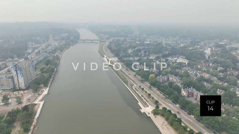 stock video canadian wildfire smoke rochester New York