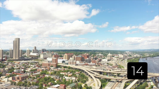 CLIP 14 - Albany, NY Vol. 2 - cityscape of New York's Capital City by the Hudson river