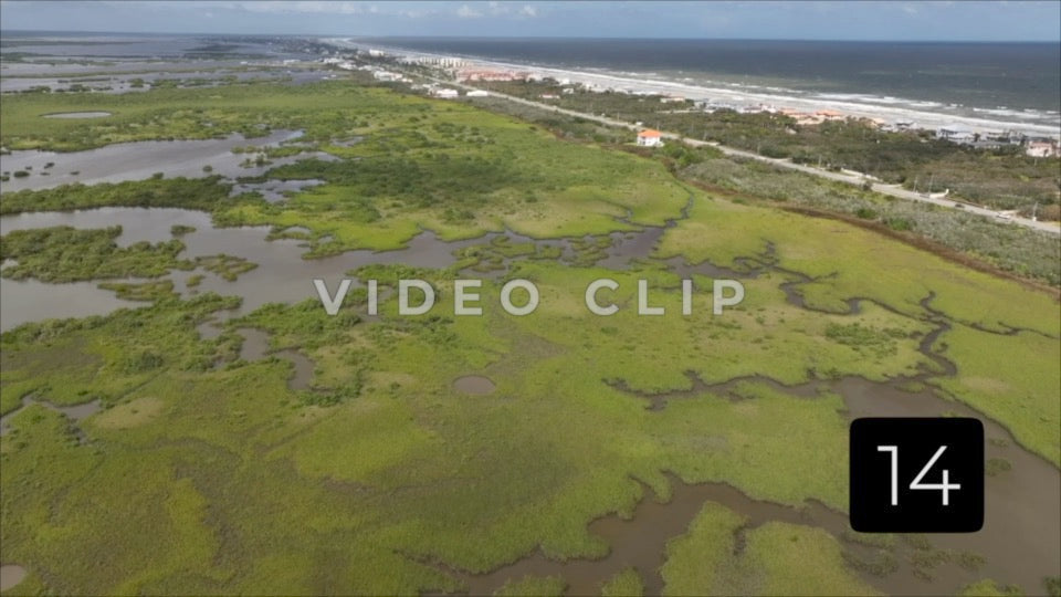 CLIP 14 - St Augustine, Florida natural tidal marsh