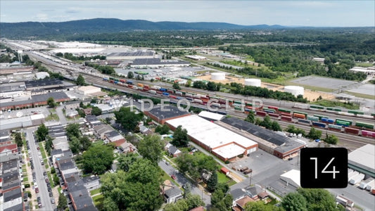 CLIP 14 - Harrisburg, PA landscape with urban neighborhoods and rail yard