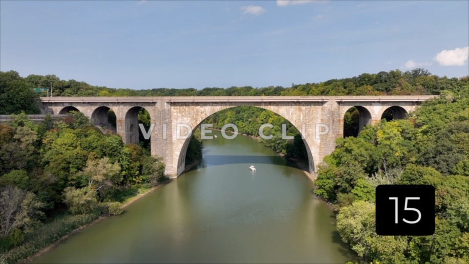 CLIP 15 - Rochester, NY Vol. 4 - Veterans Memorial Bridge with arch over the Genesee River