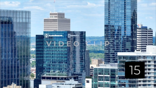 CLIP 15 - Nashville, TN 7X zoom of city skyline office tower architecture
