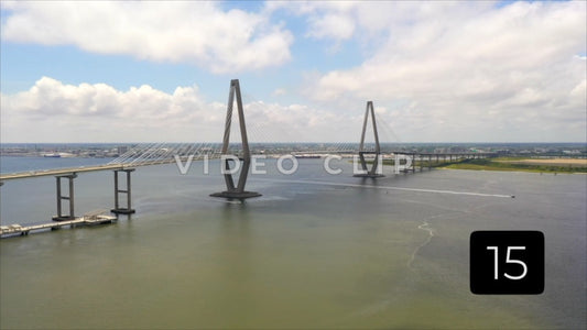 CLIP 15 - Charleston, SC Arthur Ravenel Jr. Bridge (Cooper River Bridge)