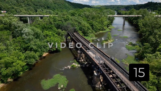 CLIP 15 - Lynchburg, VA Vol. 2 - couple taking selfie on walking trail over James River