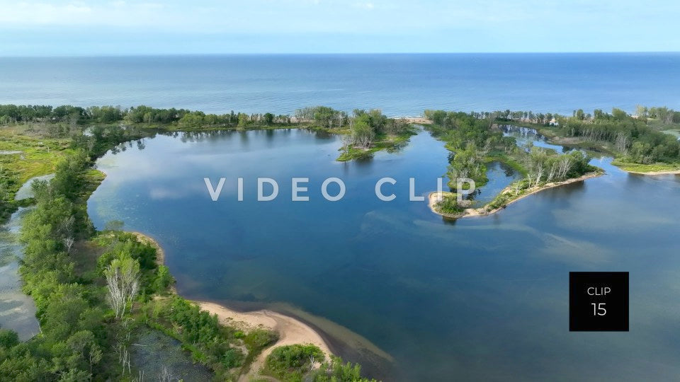 Stock Video Presque Isle State Park Erie PA